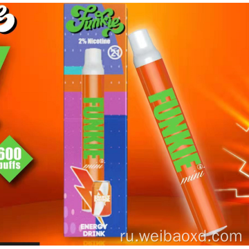 Хлопковая катушка 600puffs фруктовые вкусы одноразовая вейп -ручка